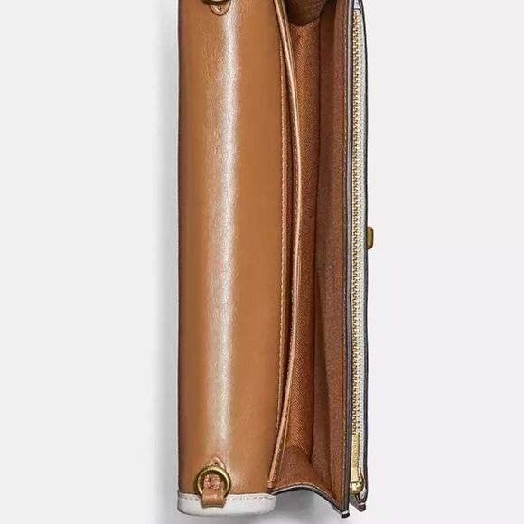 COACH Hayden Foldover Quilted Crossbody Clutch Bag in Chalk/Cream - Picture 2 of 13